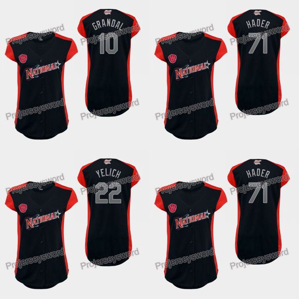 Womens Milwaukee 22 Christian Yelich National League Brewers Jersey 10 Yasmani Grandal 71 Josh Hader 100% Stitched Baseball Jerseys Navy
Womens Milwaukee 22 Christian Yelich National League Brewers Jersey 10 Yasmani Grandal 71 Josh Hader 100% Stitched Baseball Jerseys Navy