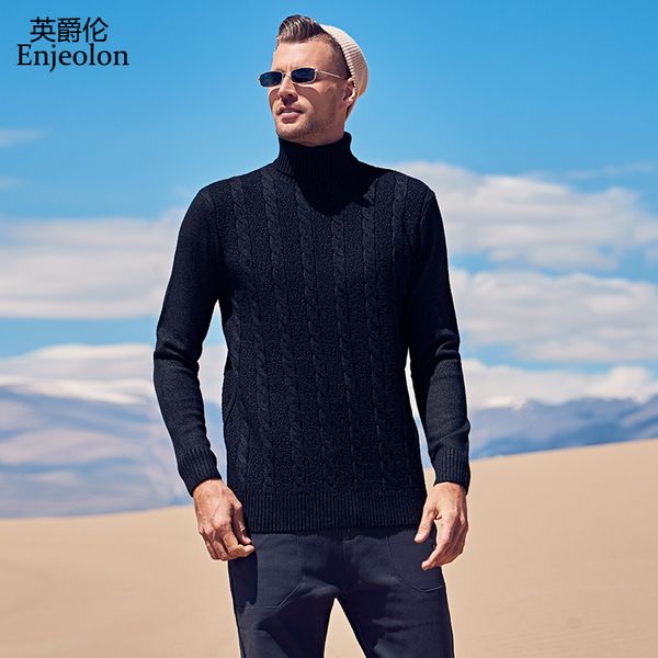 enjeolon brand sweater men autumn winter turtleneck jacquard warm pullovers male men clothes plus size my3255 my3255, White;black
enjeolon brand sweater men autumn winter turtleneck jacquard warm pullovers male men clothes plus size my3255 my3255, White;black