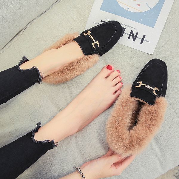 single shoes women's autumn and winter new style fluffy shoes women's outer wear fur korean-style moccosins plus, Black
single shoes women's autumn and winter new style fluffy shoes women's outer wear fur korean-style moccosins plus, Black