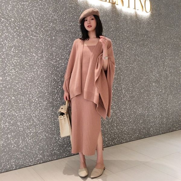 autumn winter women two piece set knit wool blends cardigan coat knitwear and bodycon dress knitted outfits, White
autumn winter women two piece set knit wool blends cardigan coat knitwear and bodycon dress knitted outfits, White