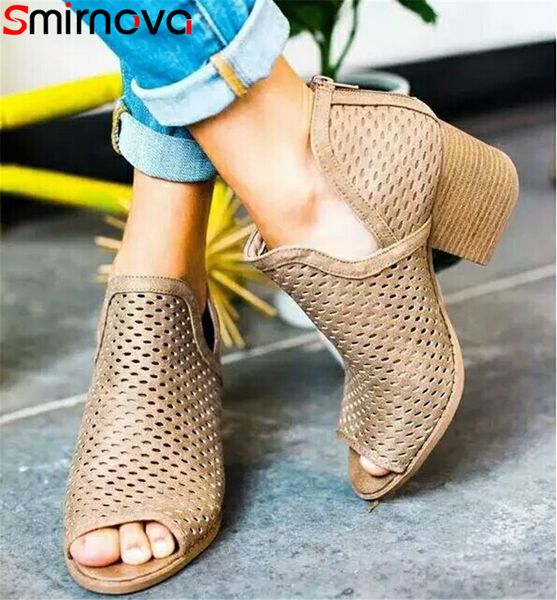 smirnova 2019 new summer shoes peep toe zip square high heels shoes classic prom hollowing out pumps women big size, Black
smirnova 2019 new summer shoes peep toe zip square high heels shoes classic prom hollowing out pumps women big size, Black