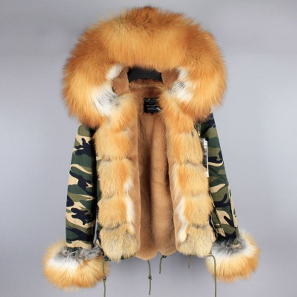 liner detachable warm parkas brown red fox fur trim maomaokong brand brown rabbit fur lining mini camouflage parka snow women jacket germany, Black
liner detachable warm parkas brown red fox fur trim maomaokong brand brown rabbit fur lining mini camouflage parka snow women jacket germany, Black