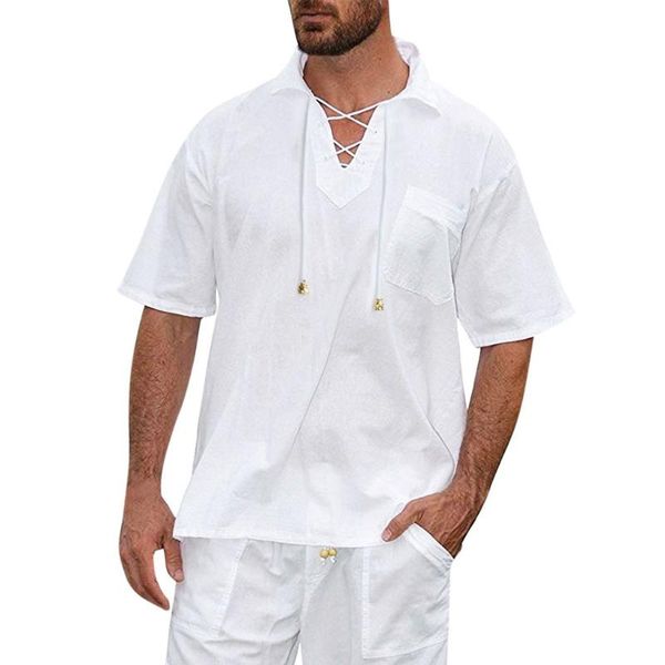chamsgend short sleeve male shirt polyester tunic men's baggy solid short sleeve v-neck drawstring retro beach yoga shirts, White;black
chamsgend short sleeve male shirt polyester tunic men's baggy solid short sleeve v-neck drawstring retro beach yoga shirts, White;black