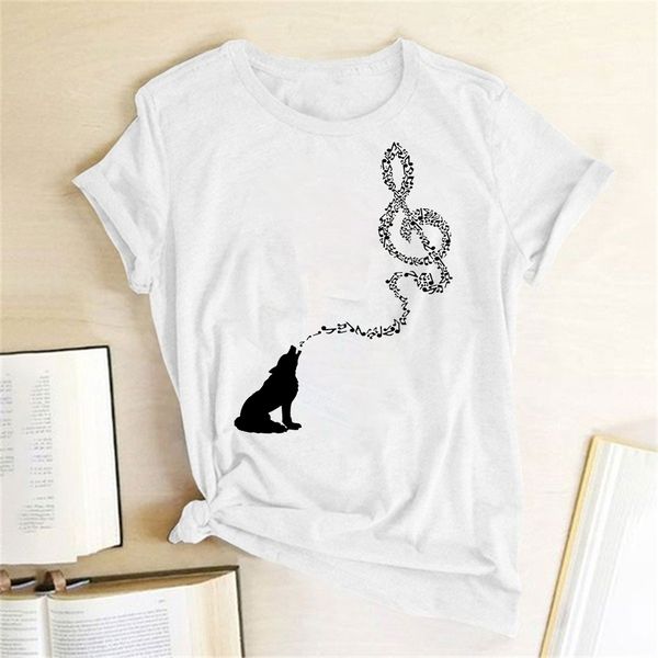 funny music t shirt women wolf note printed graphic tee short sleeve crewneck loose t shirt fashion music festival t-shirts, White
funny music t shirt women wolf note printed graphic tee short sleeve crewneck loose t shirt fashion music festival t-shirts, White