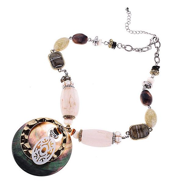 boho vintage women necklace acrylic beads resin round pendant sweater chain necklace jewelry gift new woman's accesories, Silver
boho vintage women necklace acrylic beads resin round pendant sweater chain necklace jewelry gift new woman's accesories, Silver
