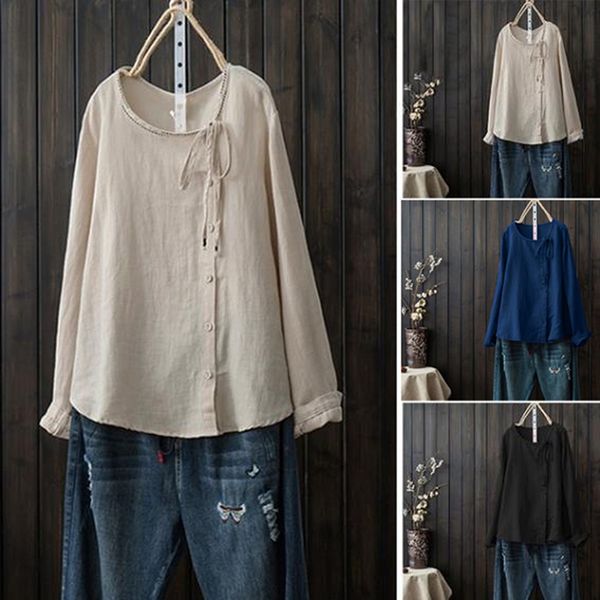 autumn vintage blouse women long sleeve cotton shirt solid work blusas casual robe femme tunic femininas plus size, White
autumn vintage blouse women long sleeve cotton shirt solid work blusas casual robe femme tunic femininas plus size, White