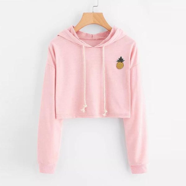 women hoodies sweatshirts long sleeve hooded sweatshirt appliques pinapple jumper hooded pullover blouse for female 0912, Black
women hoodies sweatshirts long sleeve hooded sweatshirt appliques pinapple jumper hooded pullover blouse for female 0912, Black