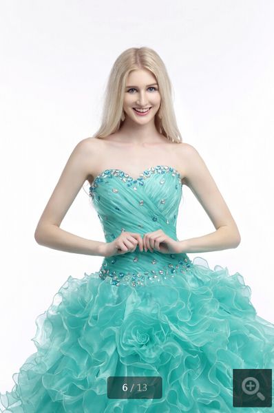 vestido de festa mint ball gown organza ruffled prom dress strapless with ruffles sweetheart neck crystals sweet 16 prom gowns, White;black
vestido de festa mint ball gown organza ruffled prom dress strapless with ruffles sweetheart neck crystals sweet 16 prom gowns, White;black