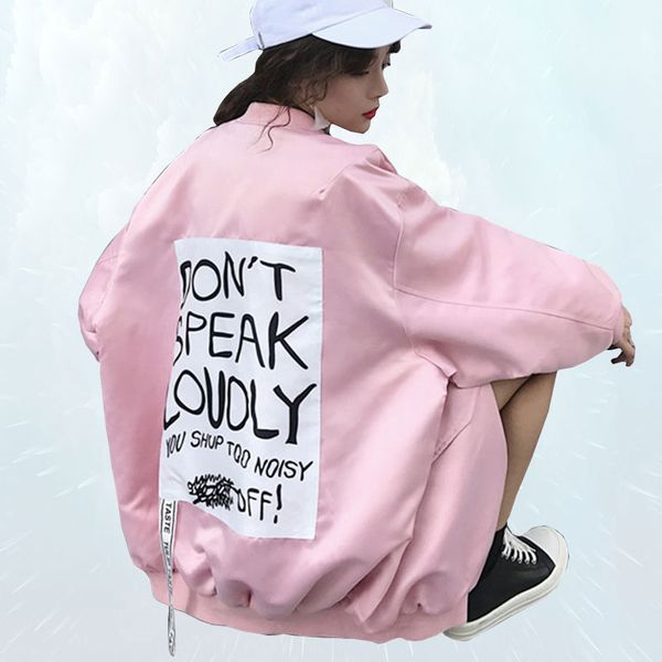 spring letter printed женщины пальто большого размера ленты bomber jacket student patch ослабить bf coat harajuku негабаритные женский пиджа, Black;brown
spring letter printed женщины пальто большого размера ленты bomber jacket student patch ослабить bf coat harajuku негабаритные женский пиджа, Black;brown