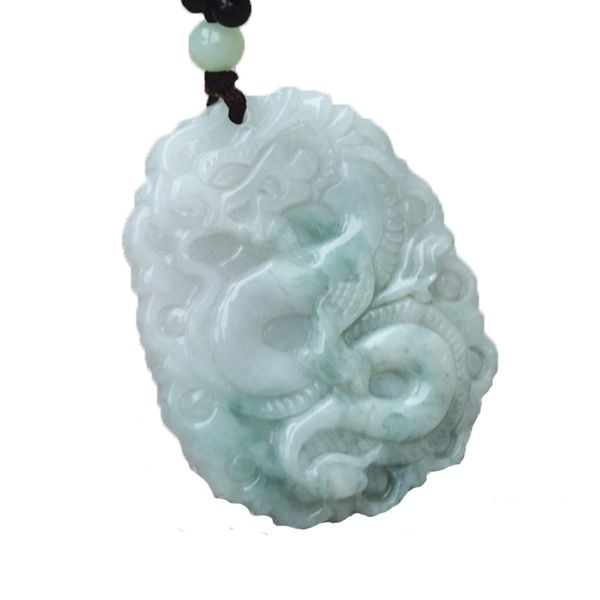 natural rice white jadeite a+ jade pendant carved chinese dragon pendant necklace gift for men jade stone jewelry rope, Silver 
natural rice white jadeite a+ jade pendant carved chinese dragon pendant necklace gift for men jade stone jewelry rope, Silver
