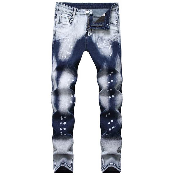 spring mens washed jeans splashing ink fashion male pencil pants casual designer straight boys trousers with pockets
spring mens washed jeans splashing ink fashion male pencil pants casual designer straight boys trousers with pockets