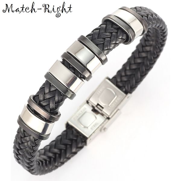 match-right men's leather bracelets metal bracelet cuff for men stainless steel bracelets bangles men's wristband br007, Black
match-right men's leather bracelets metal bracelet cuff for men stainless steel bracelets bangles men's wristband br007, Black