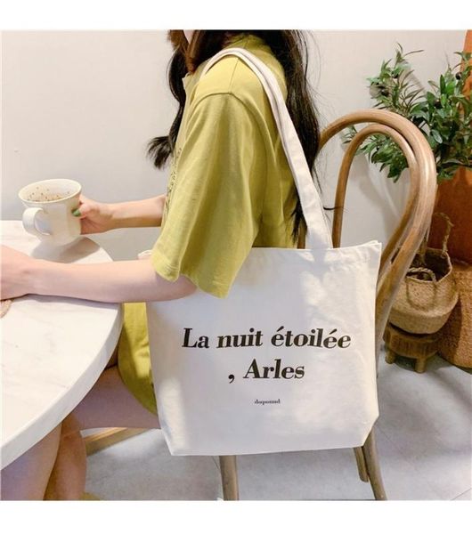 japan and south korea ins simple letter canvas bag shoulder handbag supply wholesale environmental protection shopping bag
japan and south korea ins simple letter canvas bag shoulder handbag supply wholesale environmental protection shopping bag