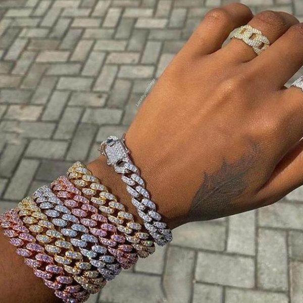 2020 new 12mm hip hop rock punk cz bracelet 5a cubic zirconia iced out bling miami cuban link chain bracelets for women men, Black
2020 new 12mm hip hop rock punk cz bracelet 5a cubic zirconia iced out bling miami cuban link chain bracelets for women men, Black