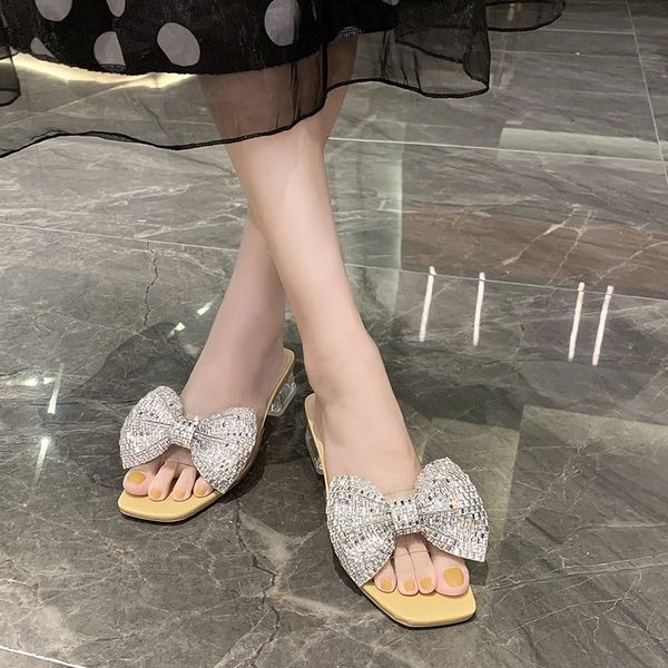 crystal bow slippers women pvc open toe slides sweet transparent heel slippers summer outdoor clear heels women sandals, Black
crystal bow slippers women pvc open toe slides sweet transparent heel slippers summer outdoor clear heels women sandals, Black