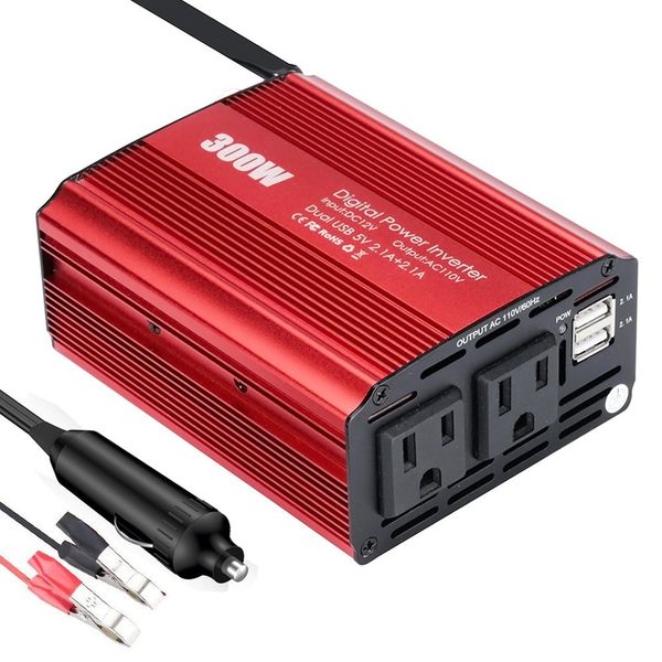 300w power inverter dc 12v to 110v ac car converter with 4 2a dual u b car adapter for martphone lapbrea t pump
300w power inverter dc 12v to 110v ac car converter with 4 2a dual u b car adapter for martphone lapbrea t pump