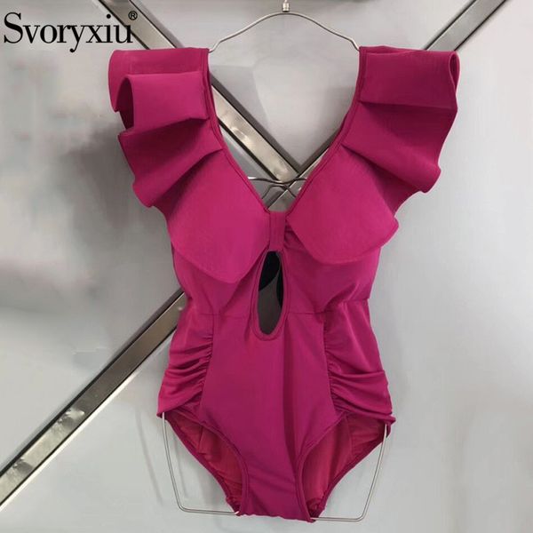 svoryxiu thick ruffles red one piece bodysuit female deep v neck backless bikini playsuit beach holiday women's summer swimwear, Black;white
svoryxiu thick ruffles red one piece bodysuit female deep v neck backless bikini playsuit beach holiday women's summer swimwear, Black;white