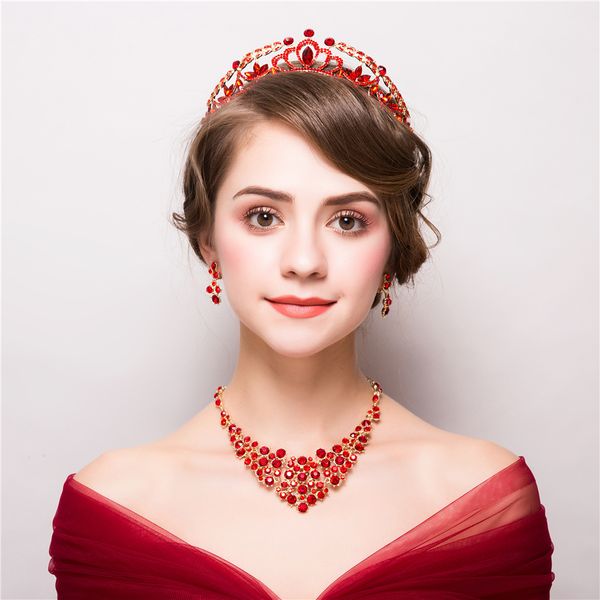 fashion rhinestone jewelry sets 3pcs/set red beads choker necklace bijoux bridal wedding gift princess crown tiara with earrings, Slivery;golden
fashion rhinestone jewelry sets 3pcs/set red beads choker necklace bijoux bridal wedding gift princess crown tiara with earrings, Slivery;golden
