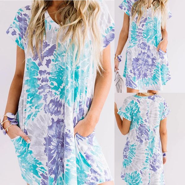 women holiday beach short-sleeve loose gradient color printed summer v neck short dress, Black;gray
women holiday beach short-sleeve loose gradient color printed summer v neck short dress, Black;gray