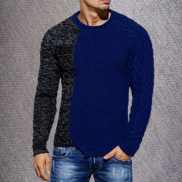 men's fashion round neck personality color matching wild pullover slim sweater versatile pullover slim sweater, White;black
men's fashion round neck personality color matching wild pullover slim sweater versatile pullover slim sweater, White;black