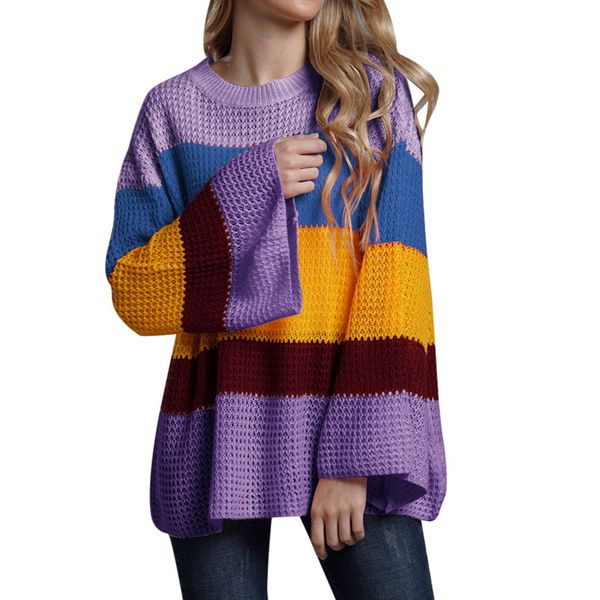 laamei 2019 new autumn winter loose colored striped casual women sweater fashion jumpers lady knitted long sleeve pullover yop, White;black
laamei 2019 new autumn winter loose colored striped casual women sweater fashion jumpers lady knitted long sleeve pullover yop, White;black