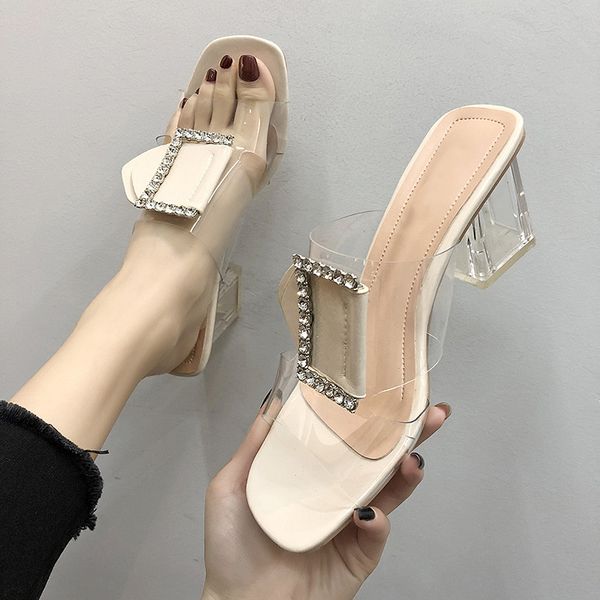 transparent women slippers buckle high heel ladies sandals crystal open toe female slides summer fashion shoes chic flip flops, Black
transparent women slippers buckle high heel ladies sandals crystal open toe female slides summer fashion shoes chic flip flops, Black