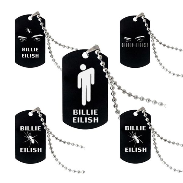 new promote billie eilish stainless steel mens necklace pendant jewelry dog tags army nameplate mens pendant necklace for women men fans, Silver
new promote billie eilish stainless steel mens necklace pendant jewelry dog tags army nameplate mens pendant necklace for women men fans, Silver