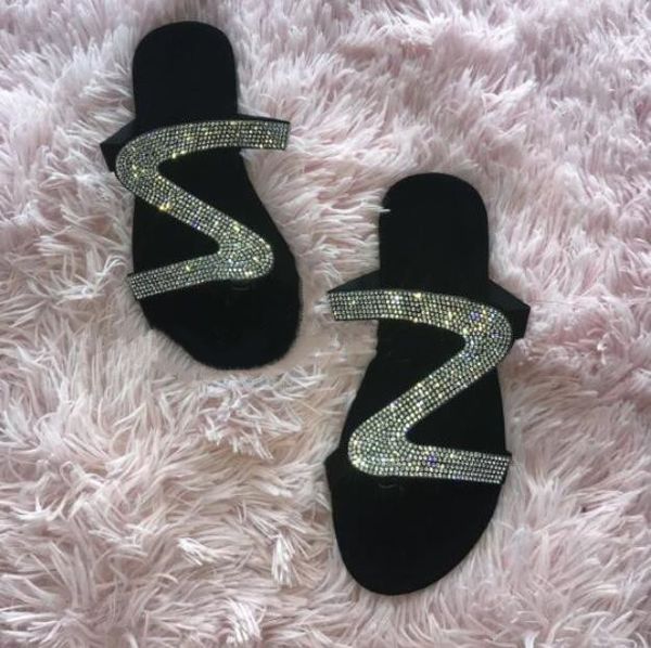 2019 women slippers flip flops summer women crystal diamond bling beach slides sandals casual shoes slip on slipper, Black
2019 women slippers flip flops summer women crystal diamond bling beach slides sandals casual shoes slip on slipper, Black