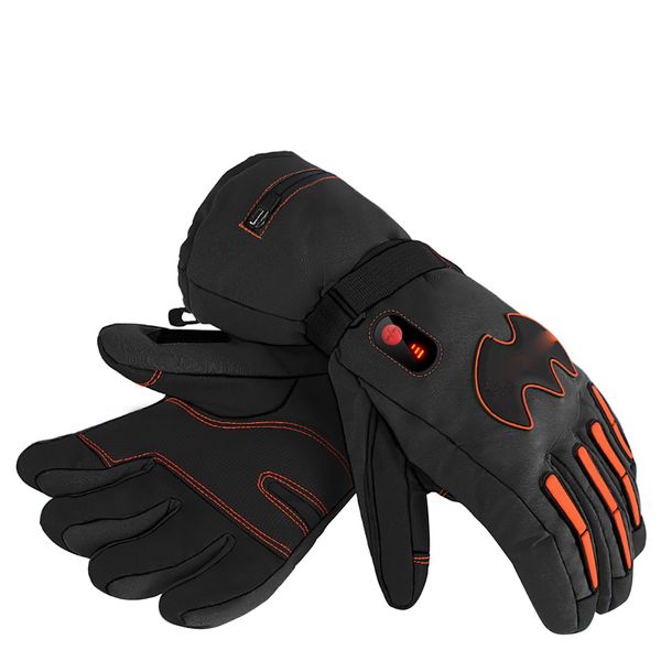 

five fingers outdoor sports protective anti slip skiing gloves practical snow zippered skating warm waterproof heating thickened