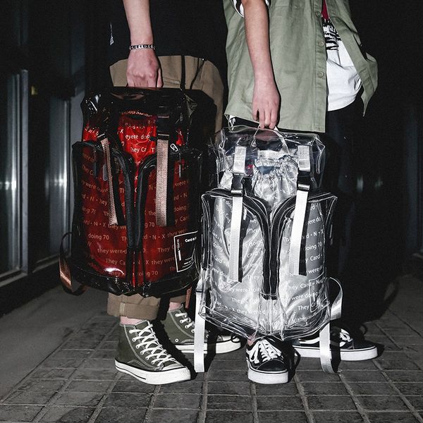 harajuku transparent personality backpacks for man women clear pvc large capacity travel bags for teenager waterproof bag
harajuku transparent personality backpacks for man women clear pvc large capacity travel bags for teenager waterproof bag