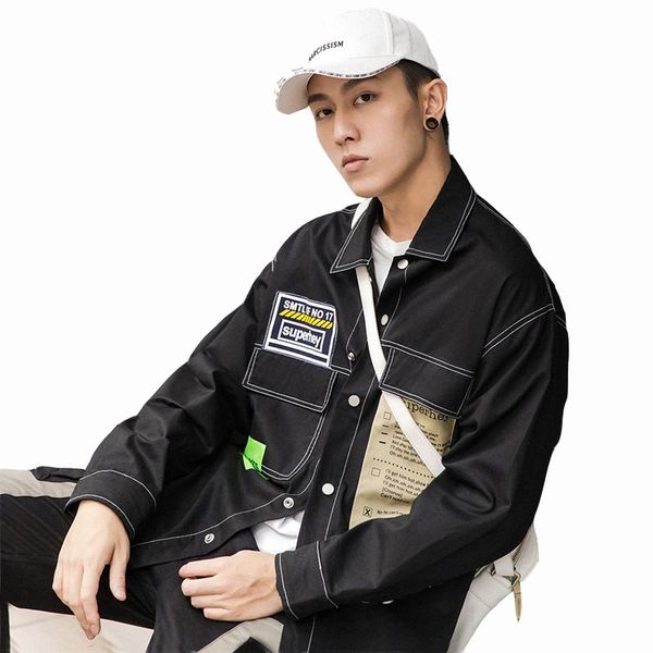 jacket men 2019 autumn tide brand casual literary long-sleeved shirt men's jacket fashion sports loose male, Black;brown
jacket men 2019 autumn tide brand casual literary long-sleeved shirt men's jacket fashion sports loose male, Black;brown