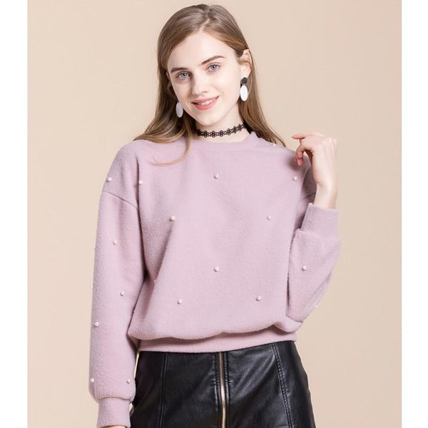 samuume elegant pearl embellished jumper autumn winter womens pullover o -neck collar long sleeve warm women shirts breathable, Black
samuume elegant pearl embellished jumper autumn winter womens pullover o -neck collar long sleeve warm women shirts breathable, Black
