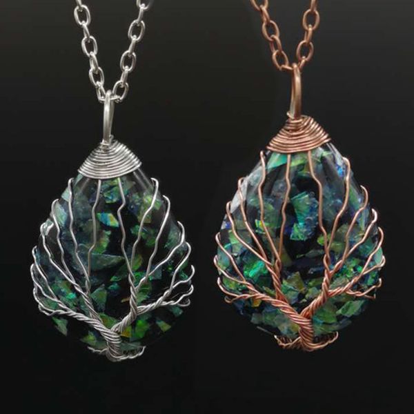 vintage colorful resin abalone shell pendants charms wire wrap tree of life necklace for women men water drop pendant necklaces, Silver
vintage colorful resin abalone shell pendants charms wire wrap tree of life necklace for women men water drop pendant necklaces, Silver