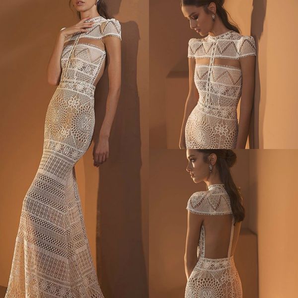 2020 lace mermaid wedding dresses high neck appliqued capped sleeves beach bridal gowns sheer back ruffle sweep train vestidos de novia, White
2020 lace mermaid wedding dresses high neck appliqued capped sleeves beach bridal gowns sheer back ruffle sweep train vestidos de novia, White