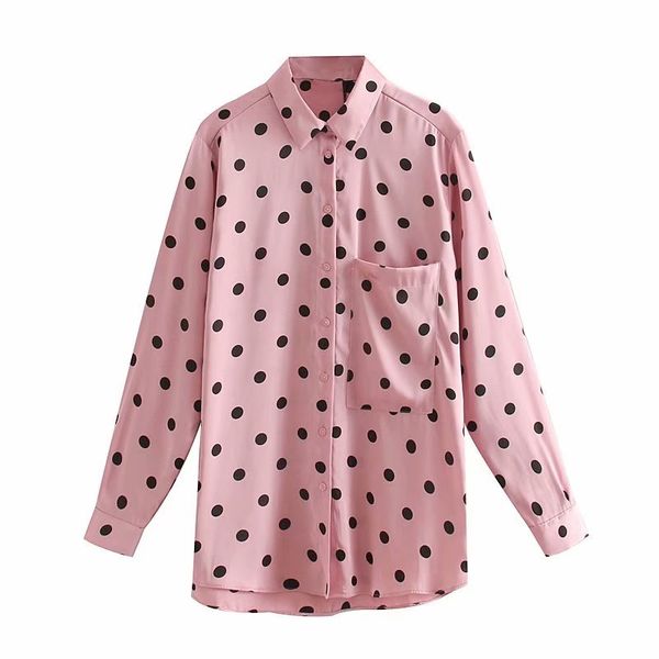 women's blouses & shirts women sweet polka dot print casual business blouse office lady long sleeve pocket blusas chic femininas ls428, White
women's blouses & shirts women sweet polka dot print casual business blouse office lady long sleeve pocket blusas chic femininas ls428, White
