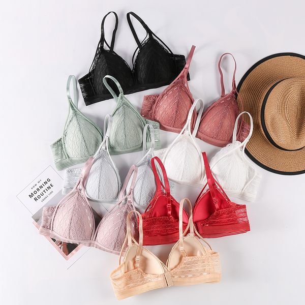lace thin triangle bra for women lingerie wireless underwear transparent push up bras solid white/black bralette, Red;black
lace thin triangle bra for women lingerie wireless underwear transparent push up bras solid white/black bralette, Red;black