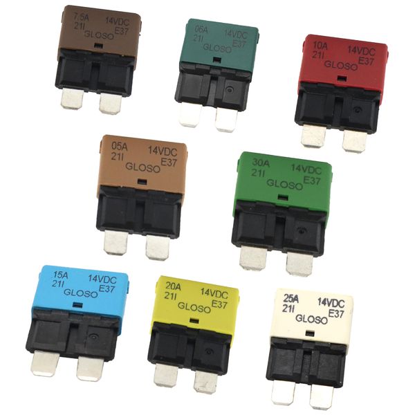 8pcs blade fuse circuit breaker automatic reset marine 30a/25a/20a/15a/10a/7.5a/6a/5a
8pcs blade fuse circuit breaker automatic reset marine 30a/25a/20a/15a/10a/7.5a/6a/5a
