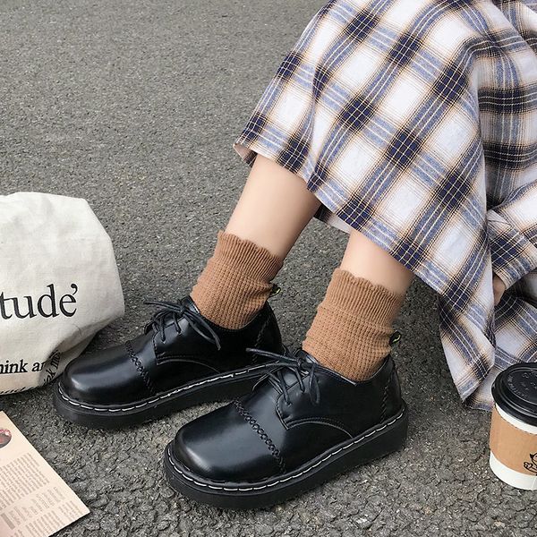 british style casual woman platform shoes dress flats women 2019 fashion women's oxfords round toe all-match autumn preppy, Black
british style casual woman platform shoes dress flats women 2019 fashion women's oxfords round toe all-match autumn preppy, Black
