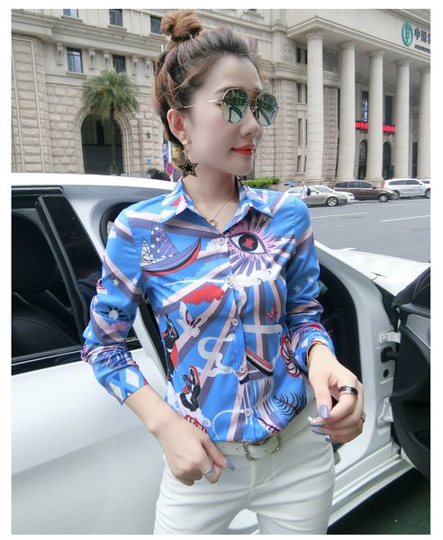 2020 luxury fashion classic button shirts plus size women runway lantern sleeve lapel neck printed ladies blouses office designer shirt, White
2020 luxury fashion classic button shirts plus size women runway lantern sleeve lapel neck printed ladies blouses office designer shirt, White