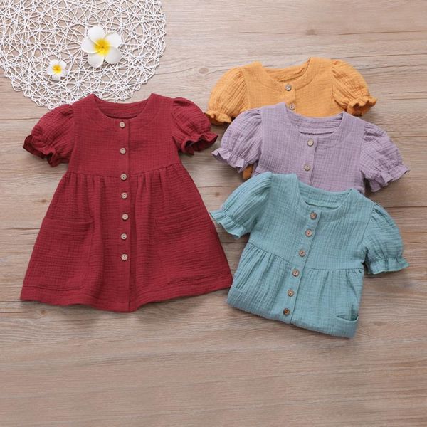 girl's dresses dress girls summer toddler kids baby pocket solid linen cotton princess casual clothes 1-5y breathable comfortable, Red;yellow
girl's dresses dress girls summer toddler kids baby pocket solid linen cotton princess casual clothes 1-5y breathable comfortable, Red;yellow