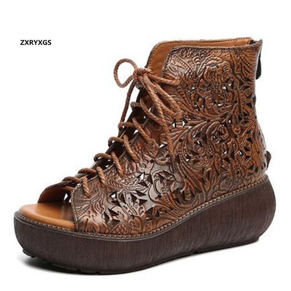 new famous summer cowhide leather sandals wedge platform shoes woman sandals personality flowers women shoes fashion, Black
new famous summer cowhide leather sandals wedge platform shoes woman sandals personality flowers women shoes fashion, Black