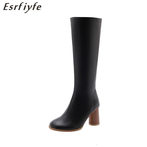 esrfiyfe 2019 new fashion high heel women knee high boots pu leather office ladies dress shoes autumn boots woman big size 34-48, Black
esrfiyfe 2019 new fashion high heel women knee high boots pu leather office ladies dress shoes autumn boots woman big size 34-48, Black
