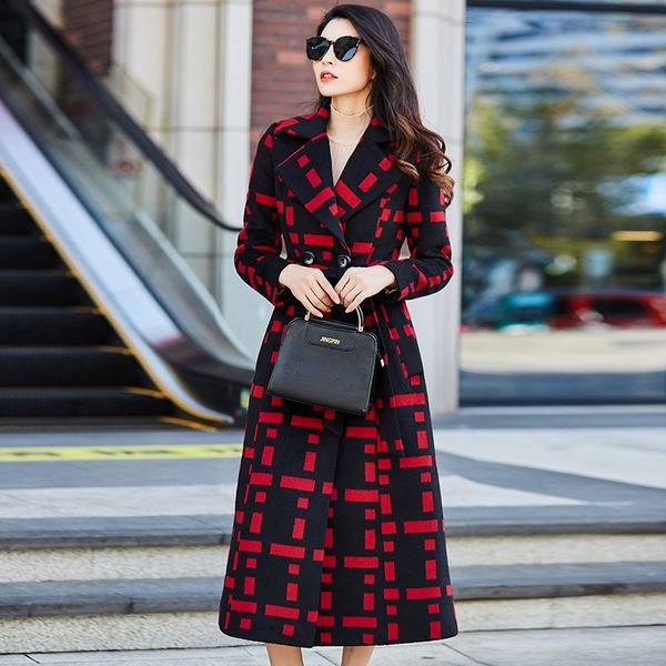 beautiful clothes 2019 popular overcoat winter chequered wool overcoat temperament thick long wool female knee 984, Black
beautiful clothes 2019 popular overcoat winter chequered wool overcoat temperament thick long wool female knee 984, Black