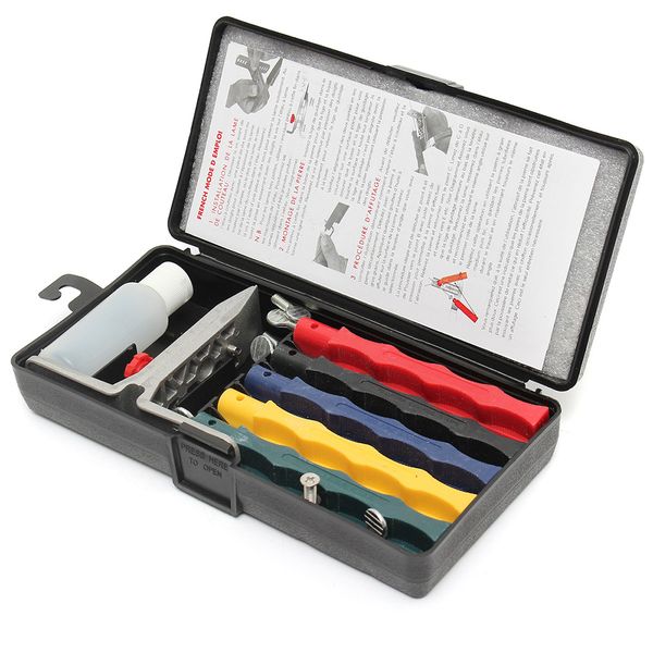 meterk fix-angle cutter sharpener professional kitchen sharpening system + 5 whetstone
meterk fix-angle cutter sharpener professional kitchen sharpening system + 5 whetstone
