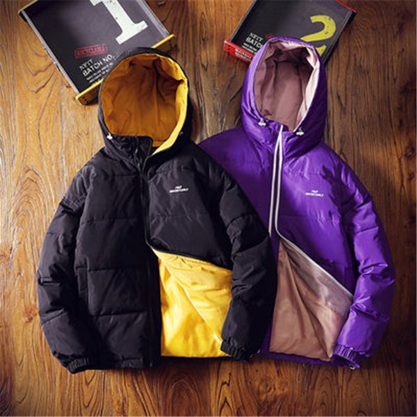 2019new autumn and winter fashion bread garment men's hooded coat large size warm down cotton jacket, Black 
2019new autumn and winter fashion bread garment men's hooded coat large size warm down cotton jacket, Black