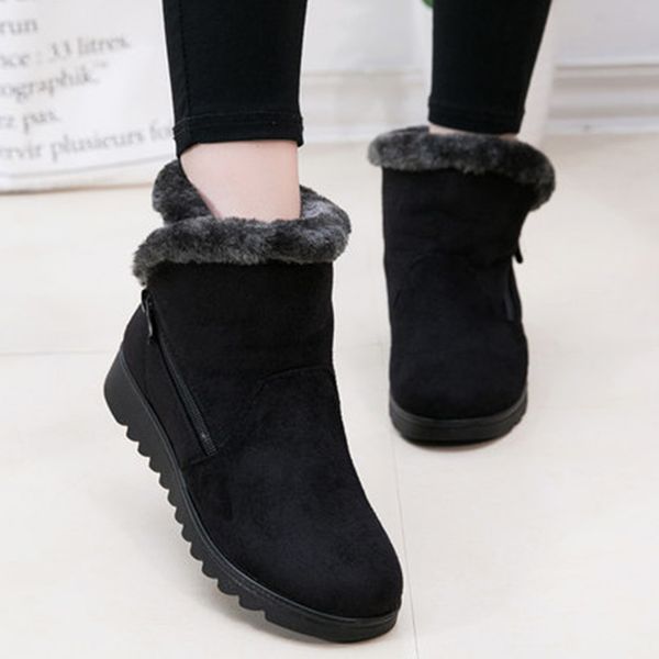 women's boots warm and comfortable elderly snow boots large size cotton middle and old cotton shoes ac467, Black
women's boots warm and comfortable elderly snow boots large size cotton middle and old cotton shoes ac467, Black