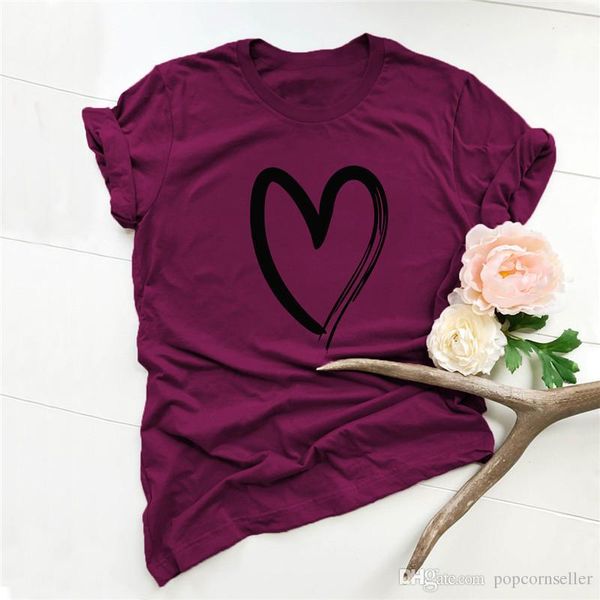 comfortable cotton love short sleeve women t-shirt quick dry t-shirts casual running womens summer simple and, White
comfortable cotton love short sleeve women t-shirt quick dry t-shirts casual running womens summer simple and, White