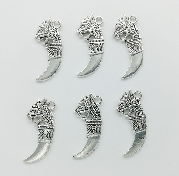 50pcs/lot wolf tooth charms pendants retro jewelry accessories diy antique silver pendant for bracelet earrings keychain 30*12mm, Bronze;silver
50pcs/lot wolf tooth charms pendants retro jewelry accessories diy antique silver pendant for bracelet earrings keychain 30*12mm, Bronze;silver