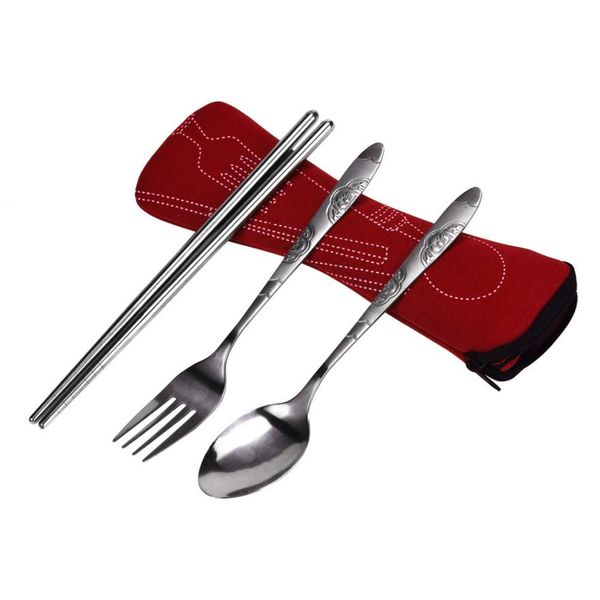 3pcs/1set stainless steel spoon chopsticks fork cutlery set portable camping bag picnic outdoor tableware janu12
3pcs/1set stainless steel spoon chopsticks fork cutlery set portable camping bag picnic outdoor tableware janu12