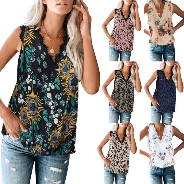 women v neck vest strappy summer leopard lace patchwork sling casual tank ladies sleeveless shirts xxl, White
women v neck vest strappy summer leopard lace patchwork sling casual tank ladies sleeveless shirts xxl, White